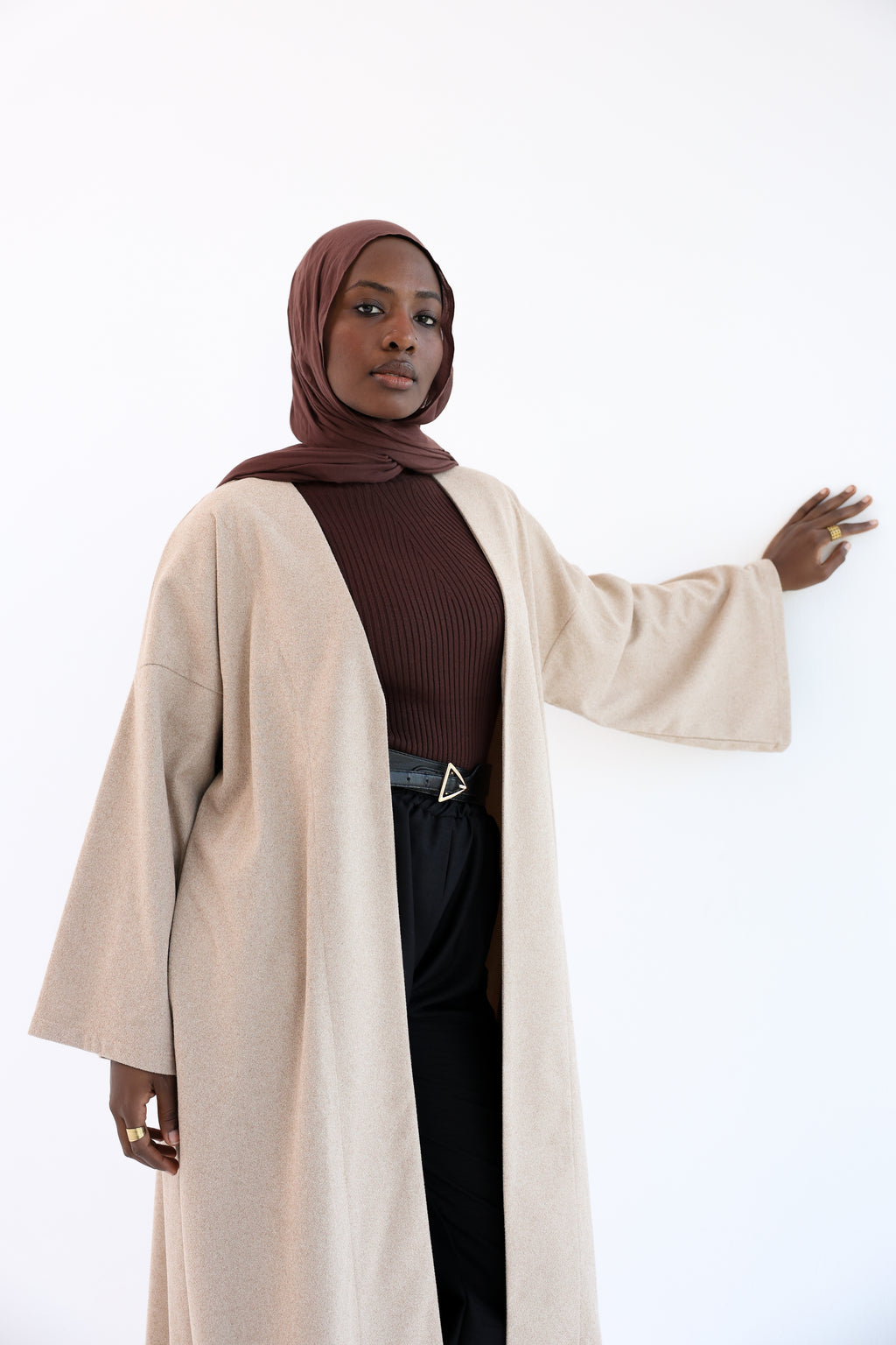 Beige Wool Tweed Cardigan