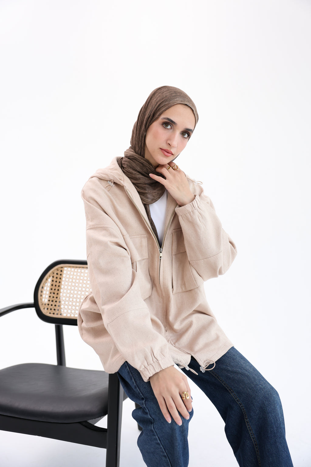 Beige Natural Linen Jacket