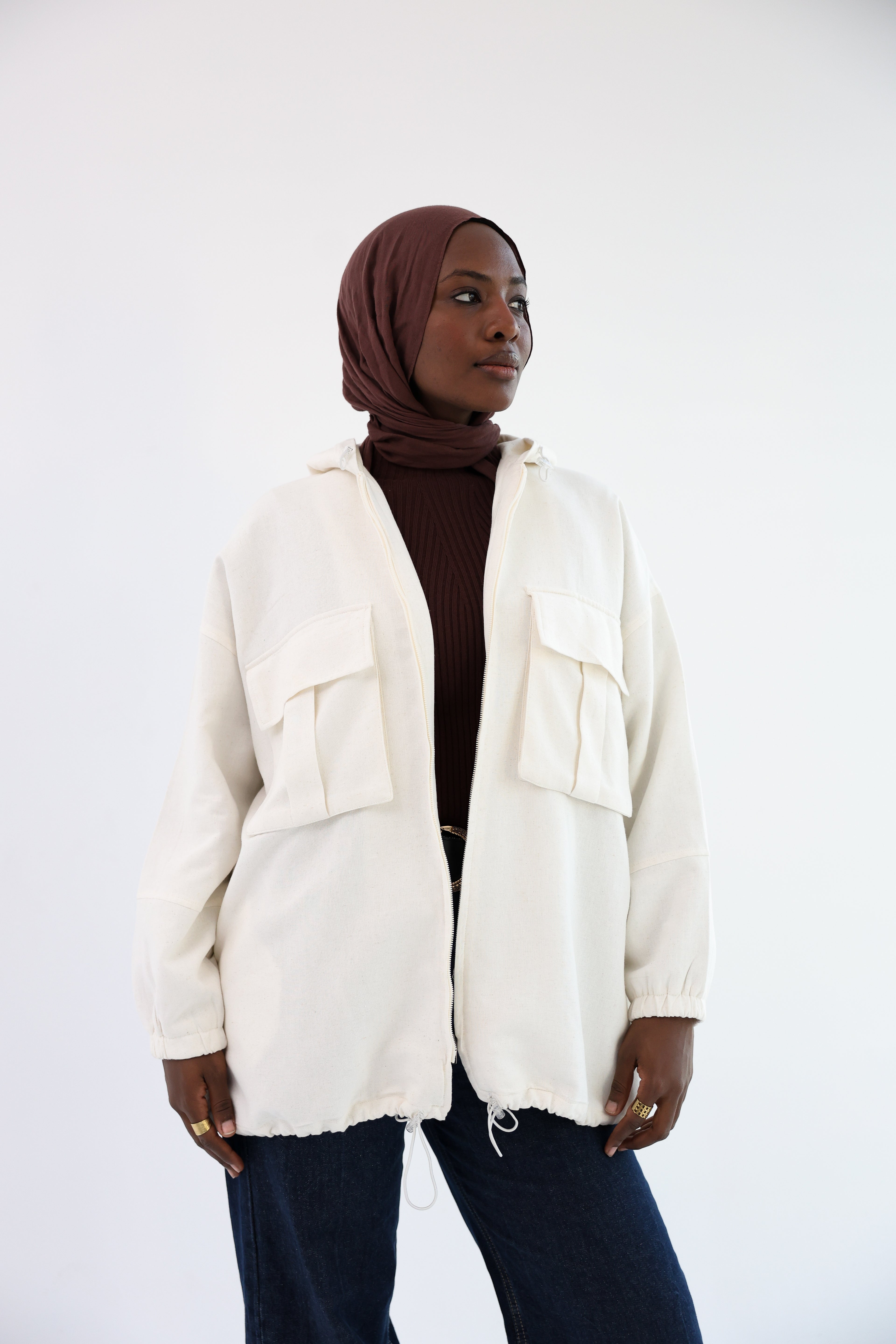 Ivory Natural Linen Jacket