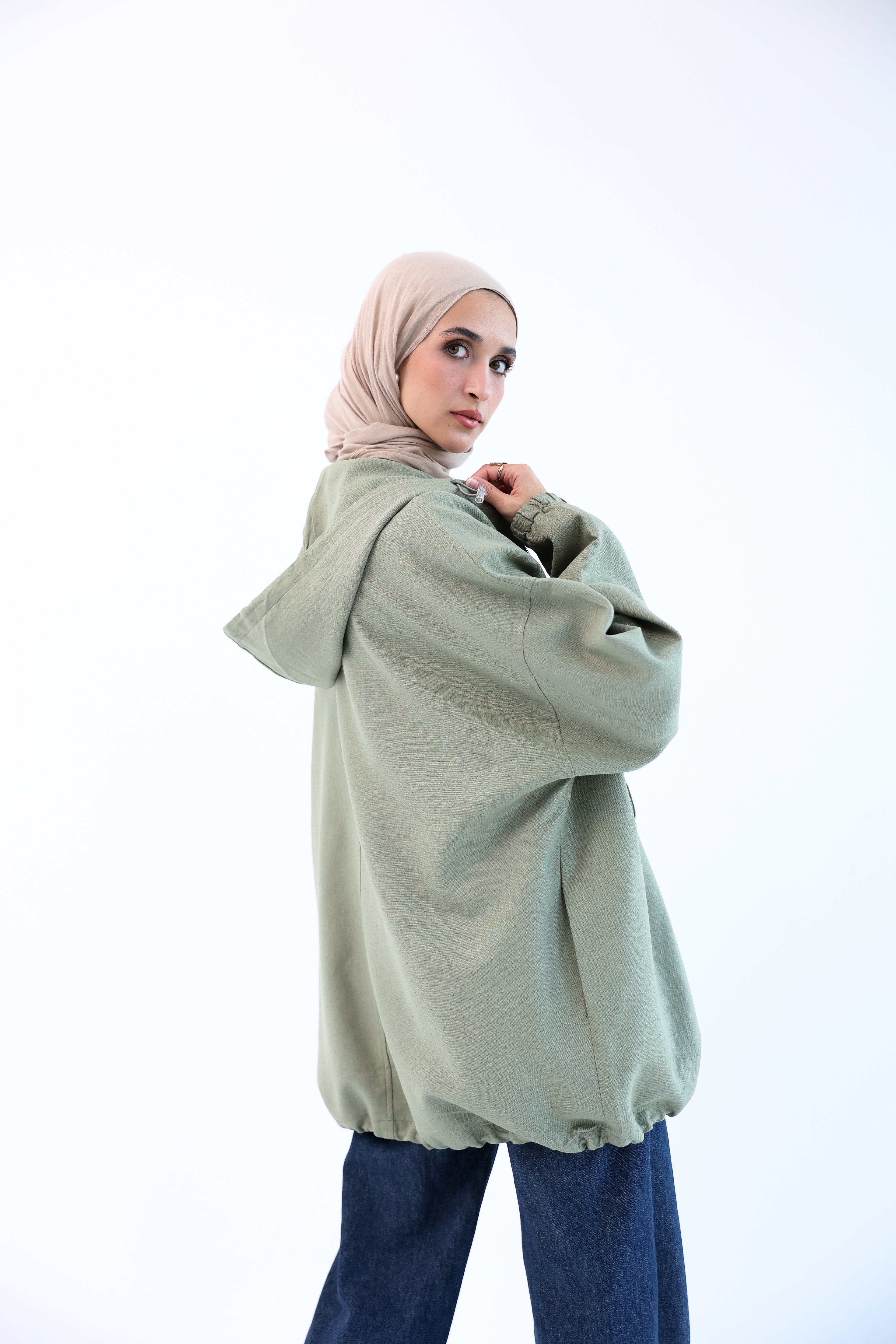 Olive Natural Linen Jacket