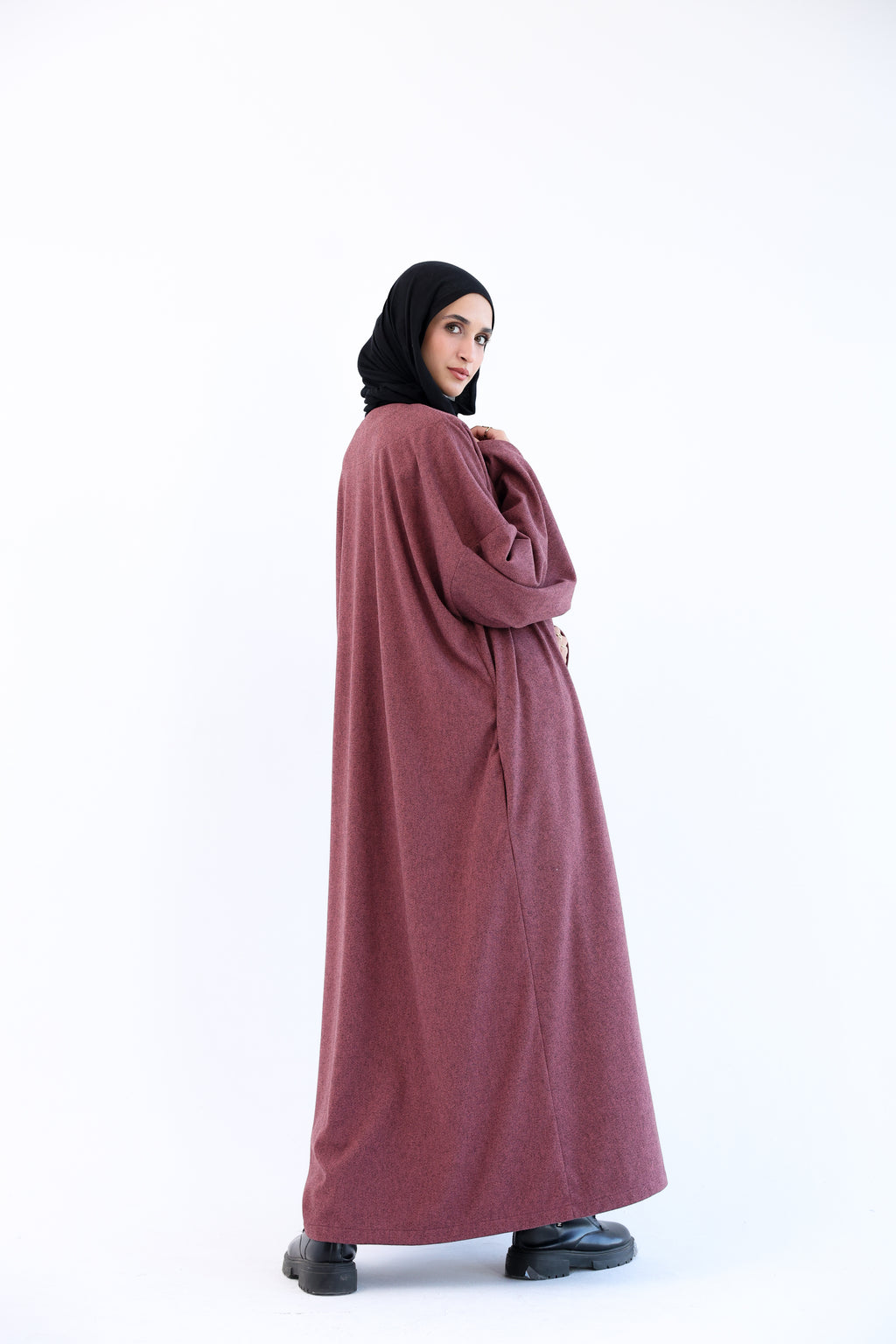 Rose Gold Wool Tweed Cardigan