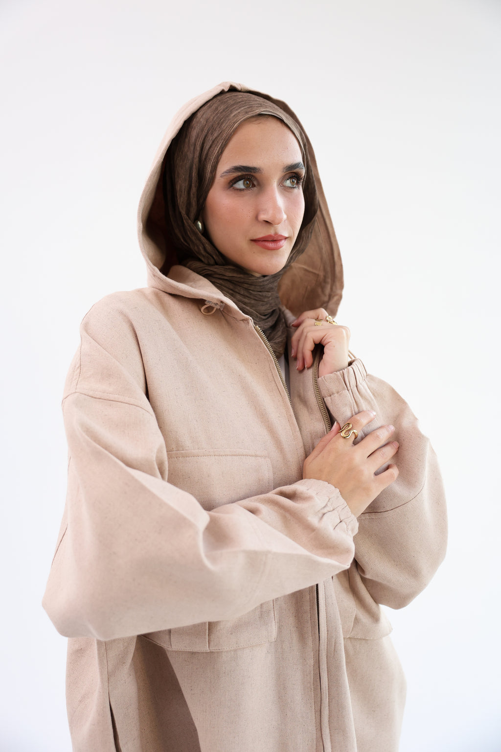 Beige Natural Linen Jacket