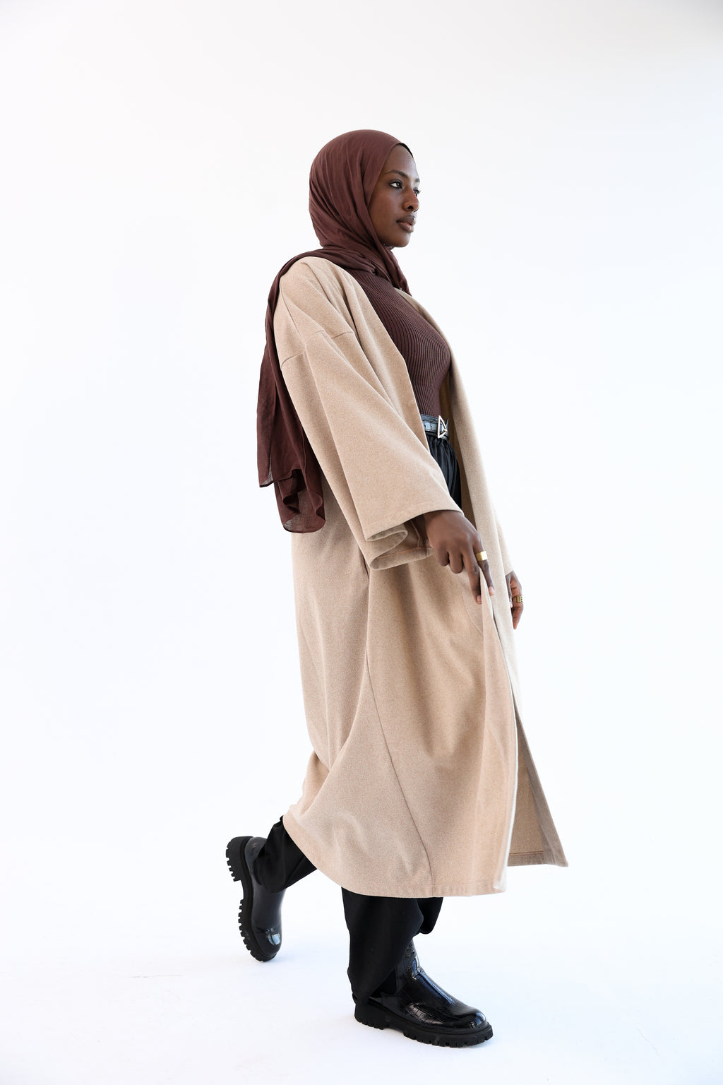 Beige Wool Tweed Cardigan