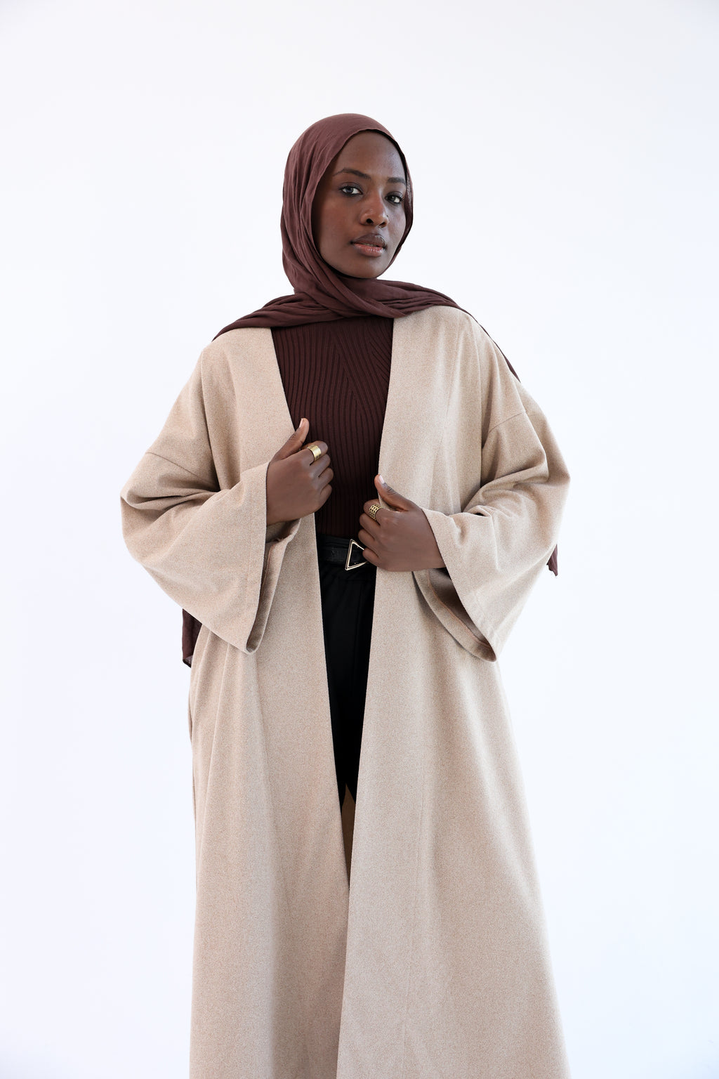 Beige Wool Tweed Cardigan