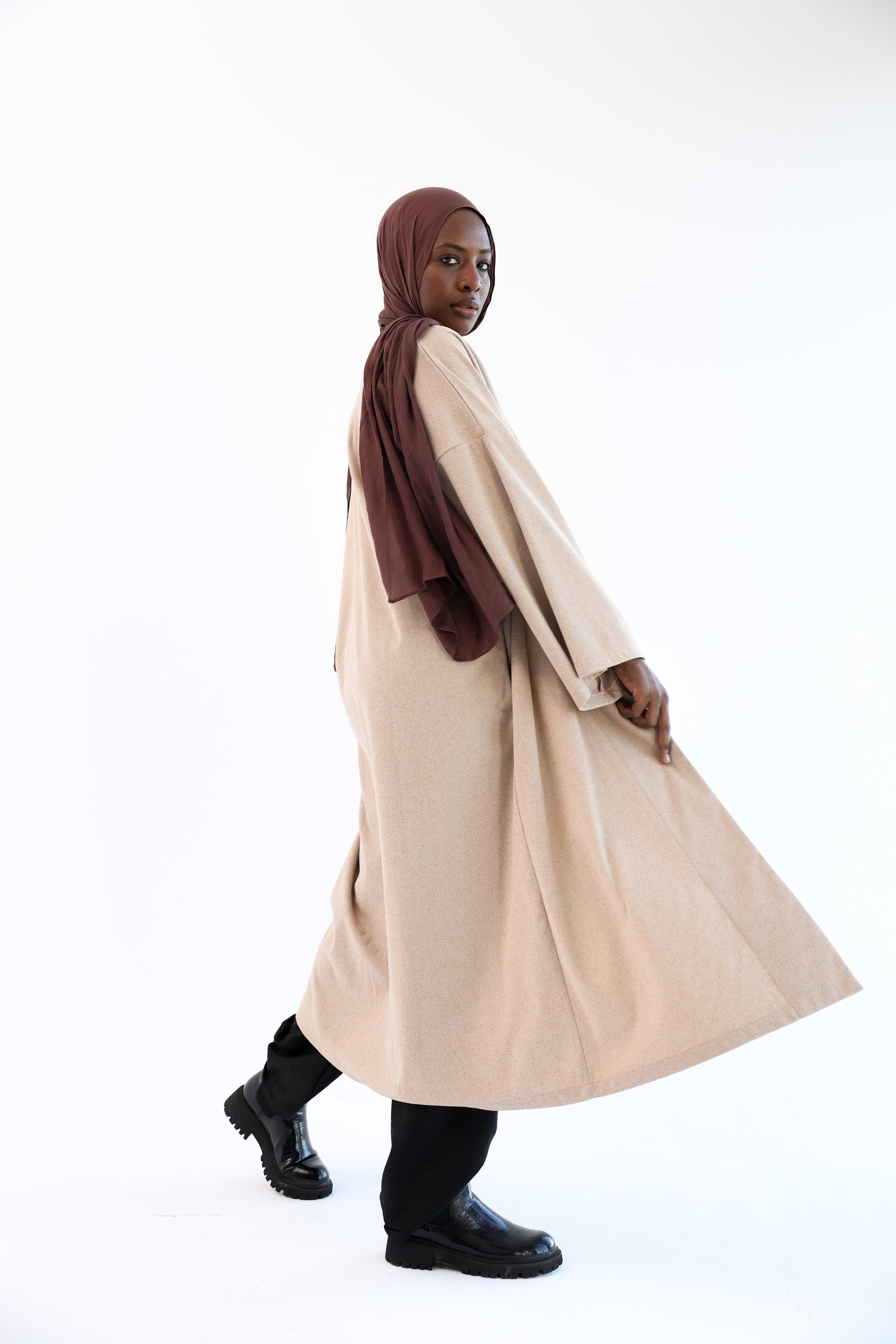 Beige Wool Tweed Cardigan