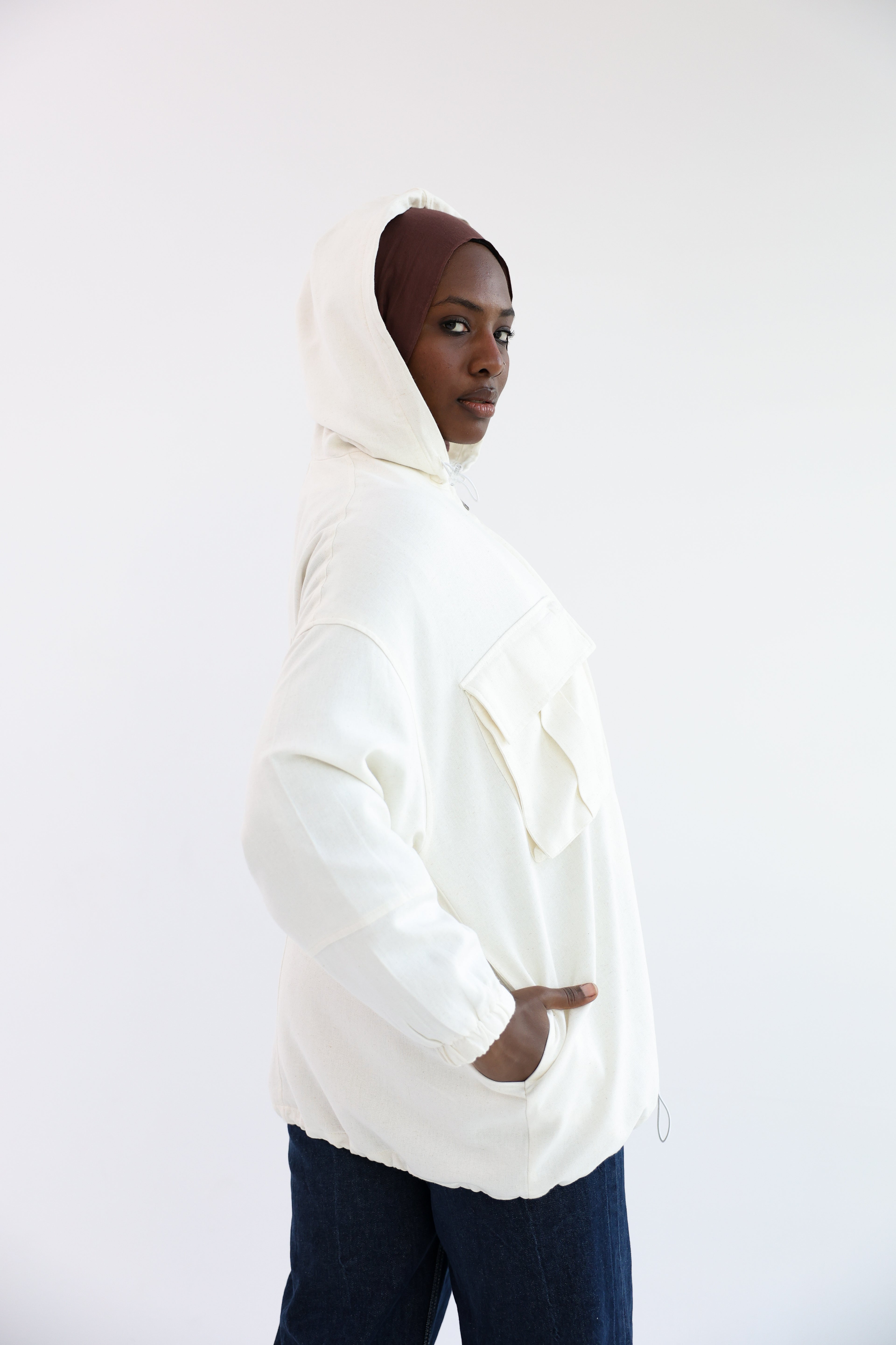 Ivory Natural Linen Jacket
