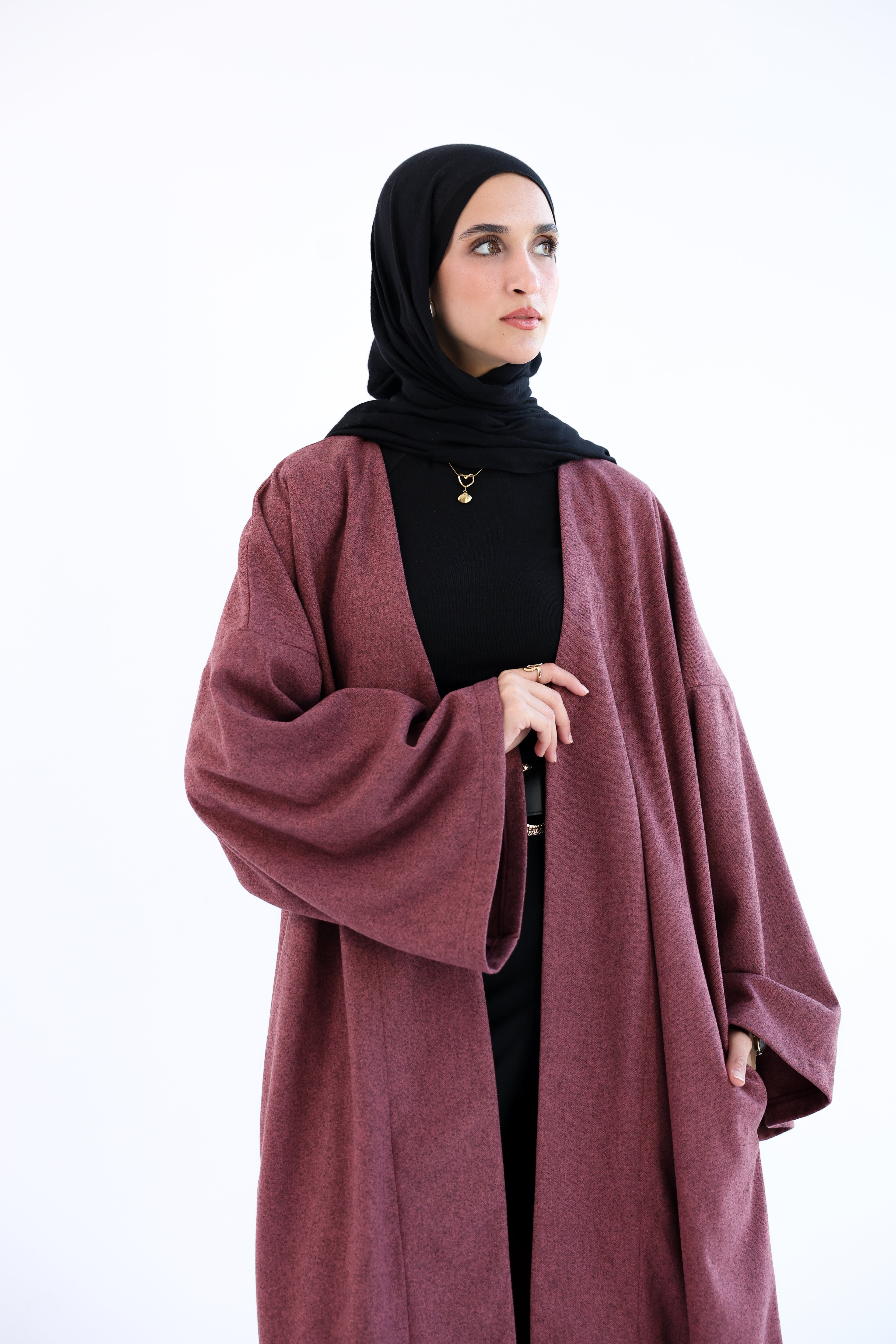 Rose Gold Wool Tweed Cardigan