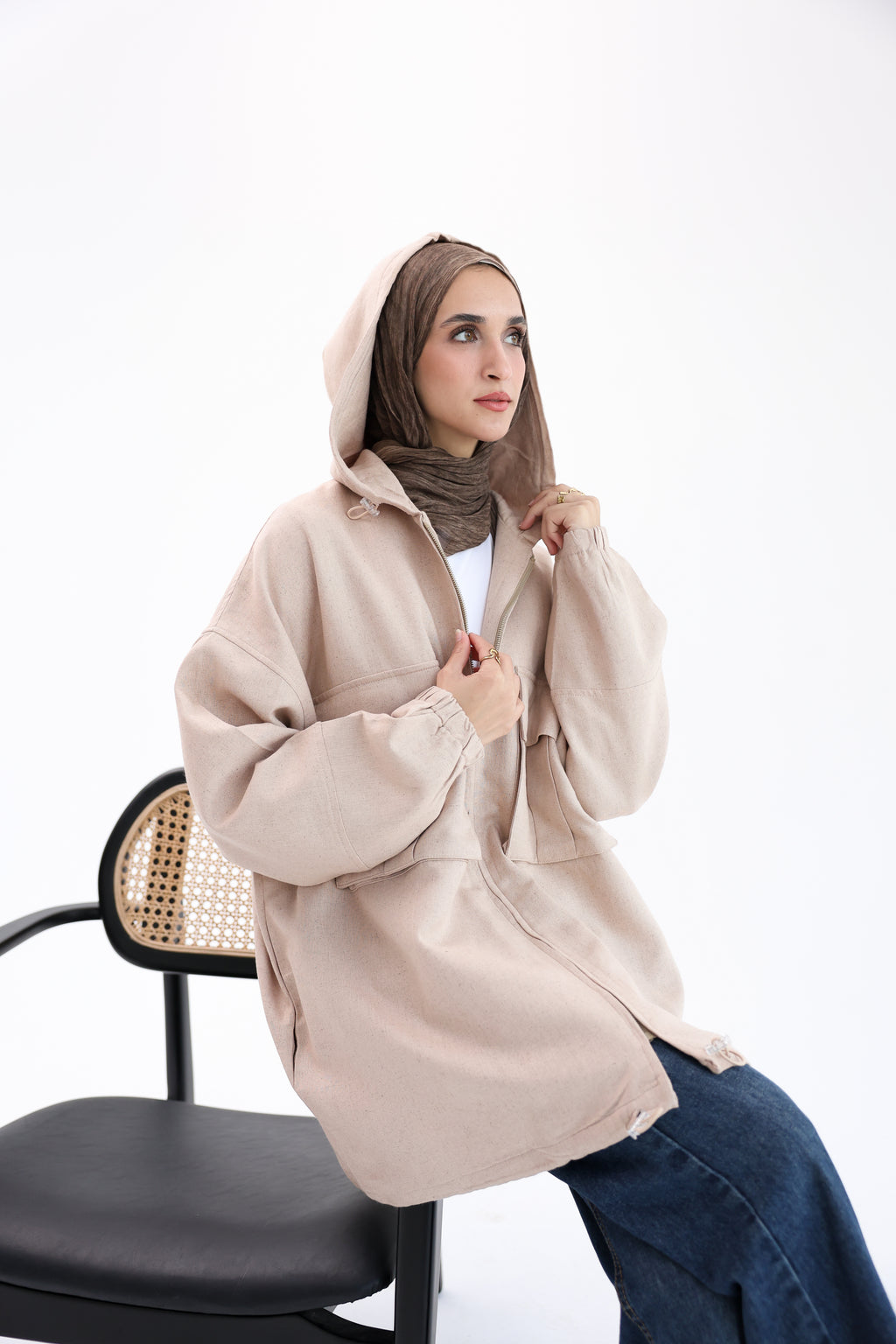 Beige Natural Linen Jacket