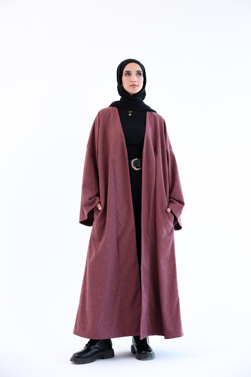 Rose Gold Wool Tweed Cardigan