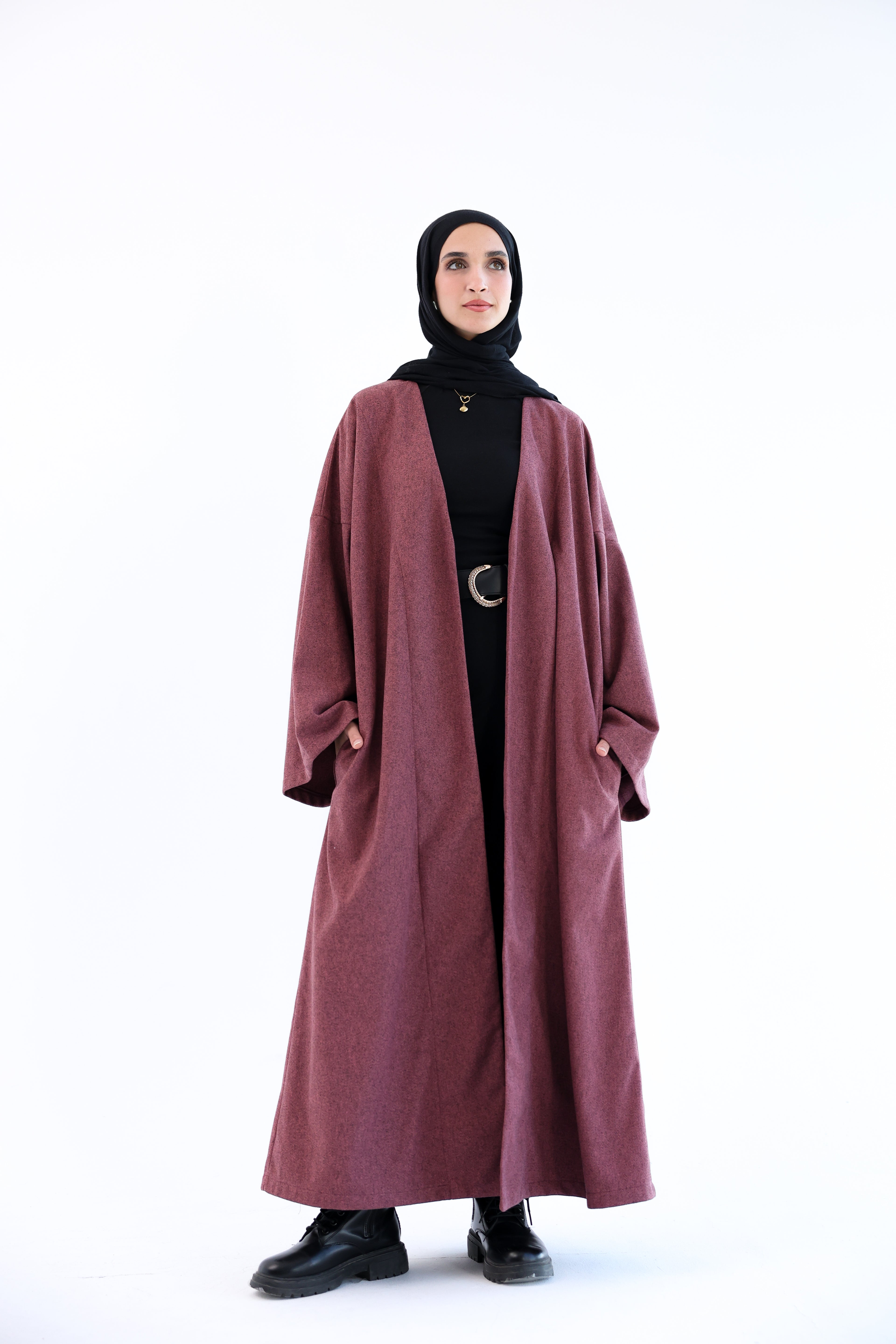 Rose Gold Wool Tweed Cardigan