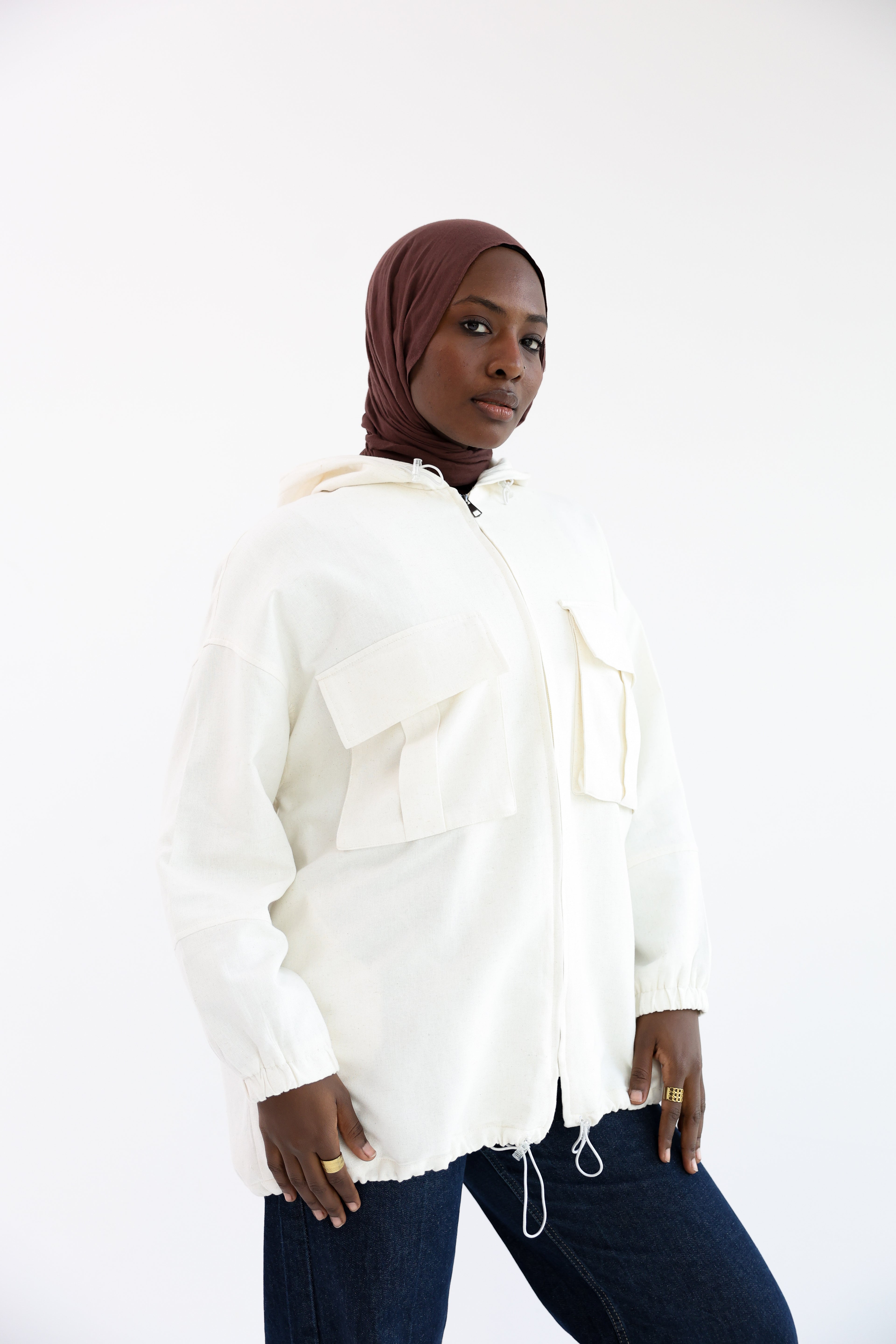 Ivory Natural Linen Jacket