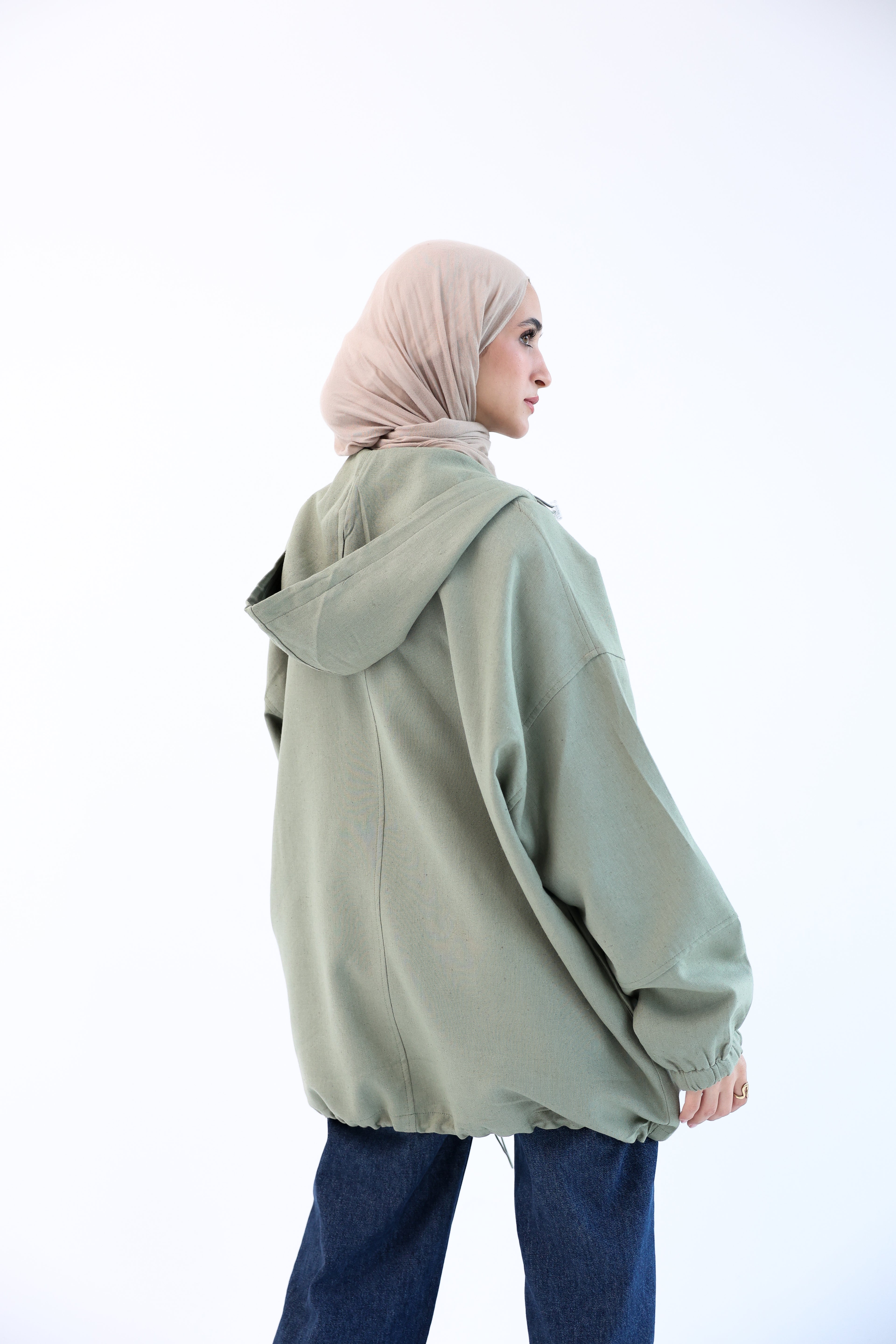 Olive Natural Linen Jacket