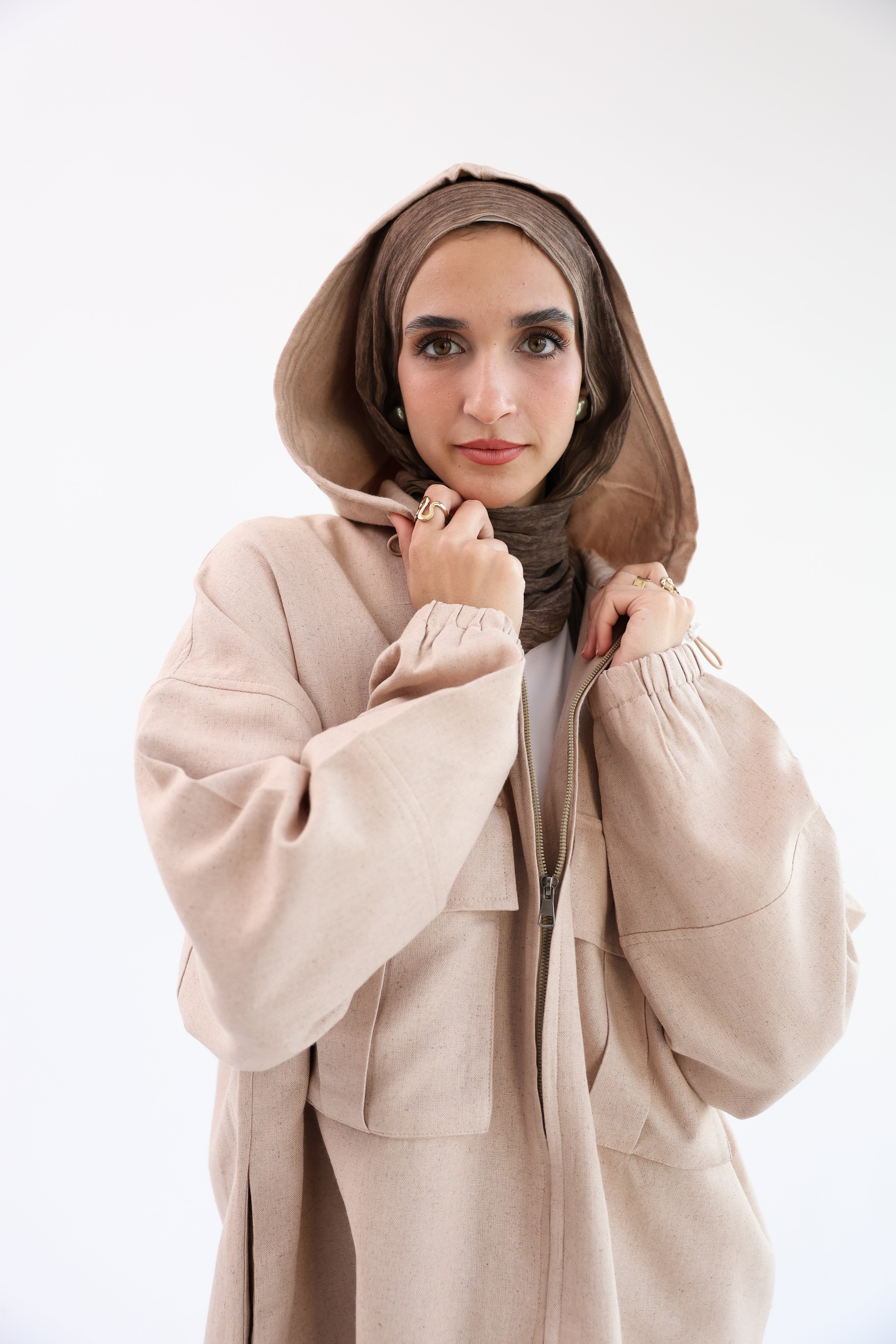 Beige Natural Linen Jacket