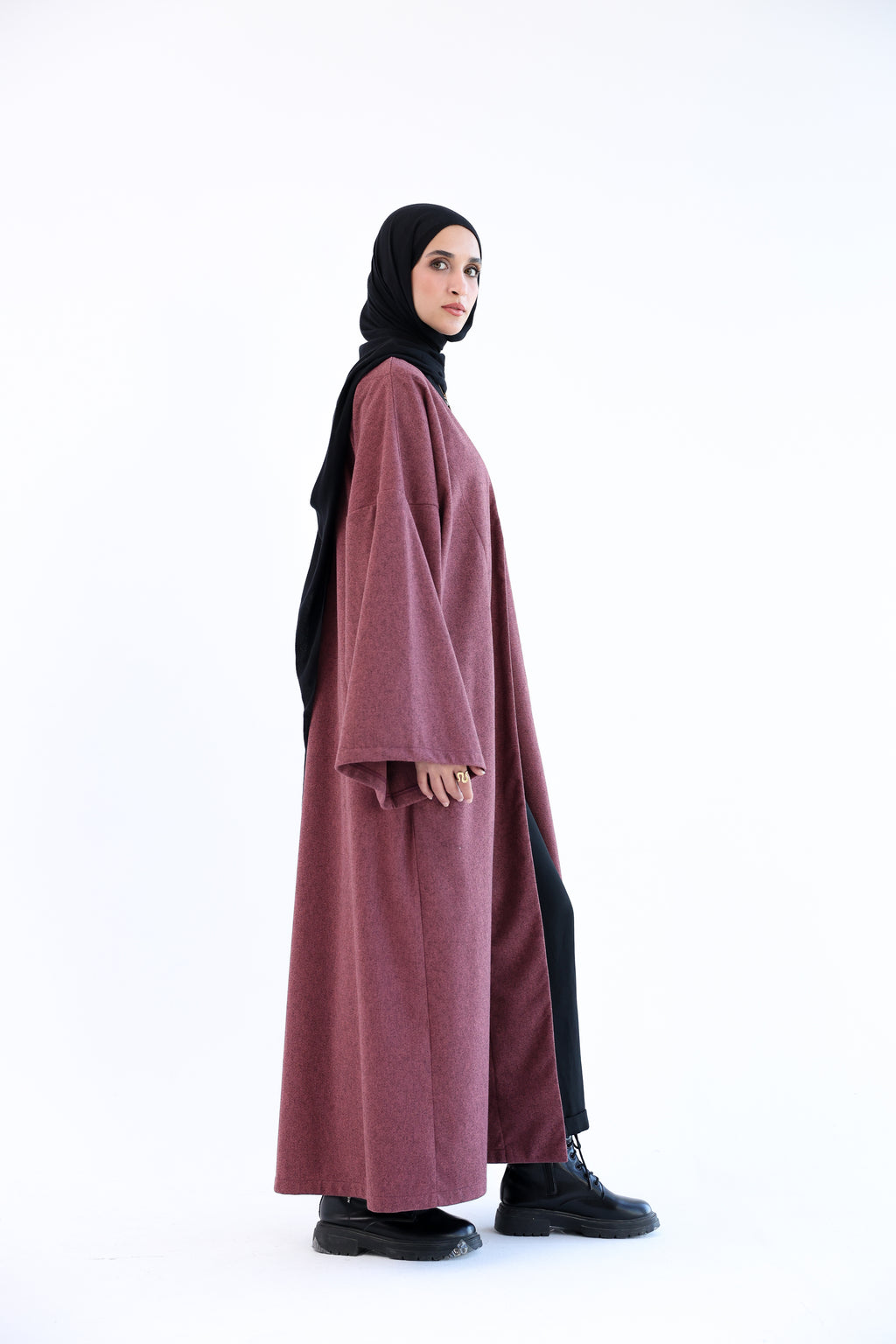 Rose Gold Wool Tweed Cardigan