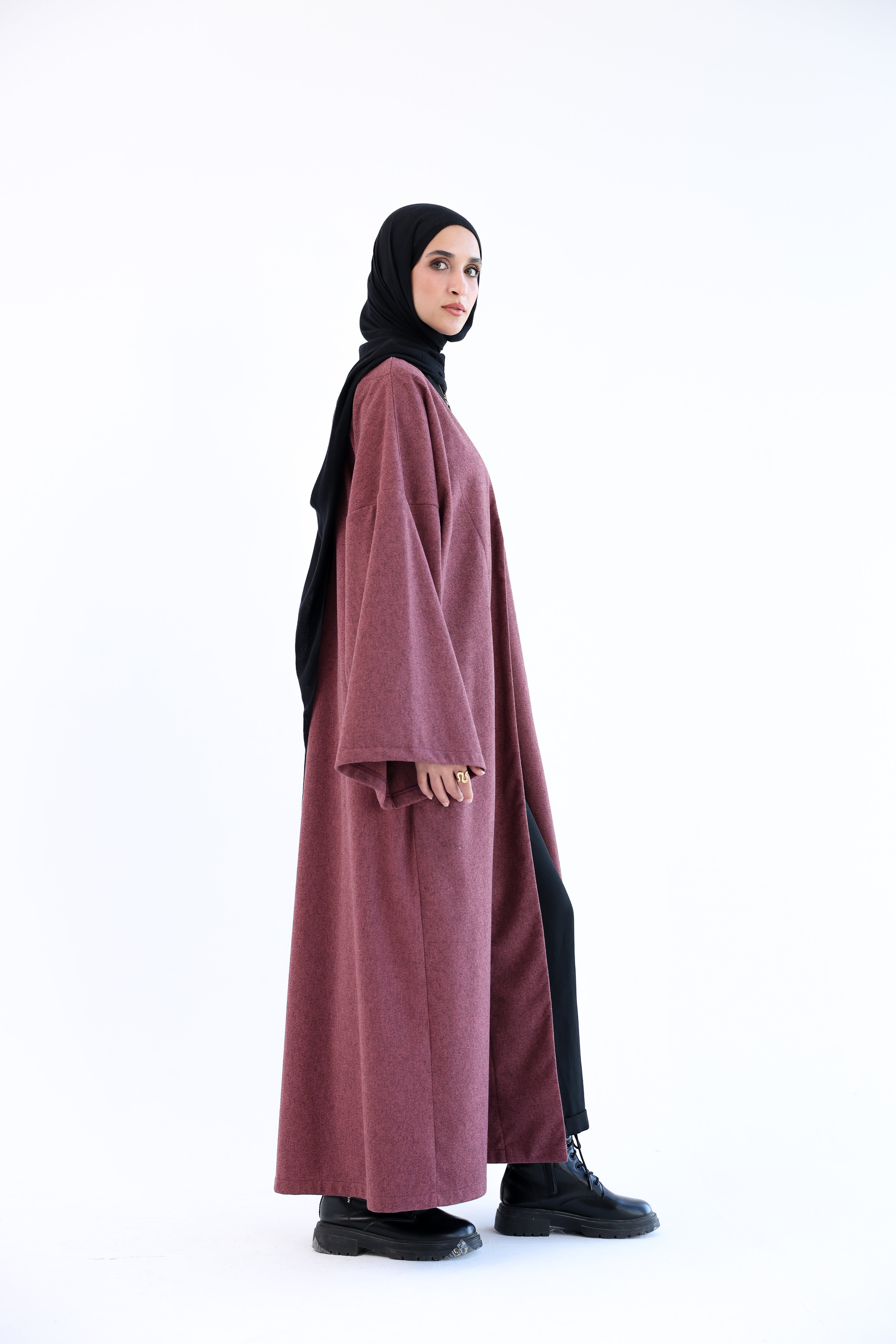 Rose Gold Wool Tweed Cardigan