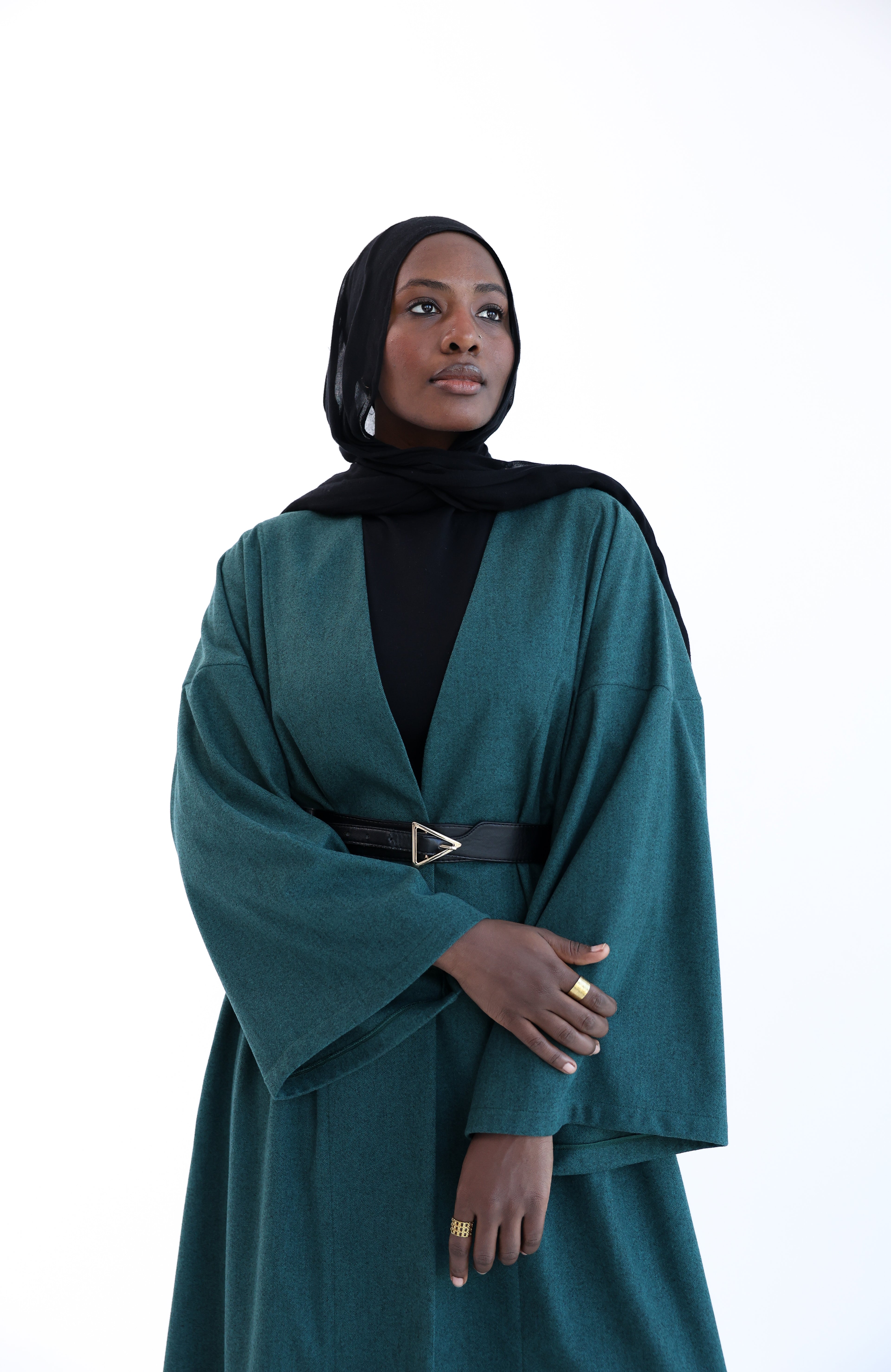 Olive Wool Tweed Cardigan