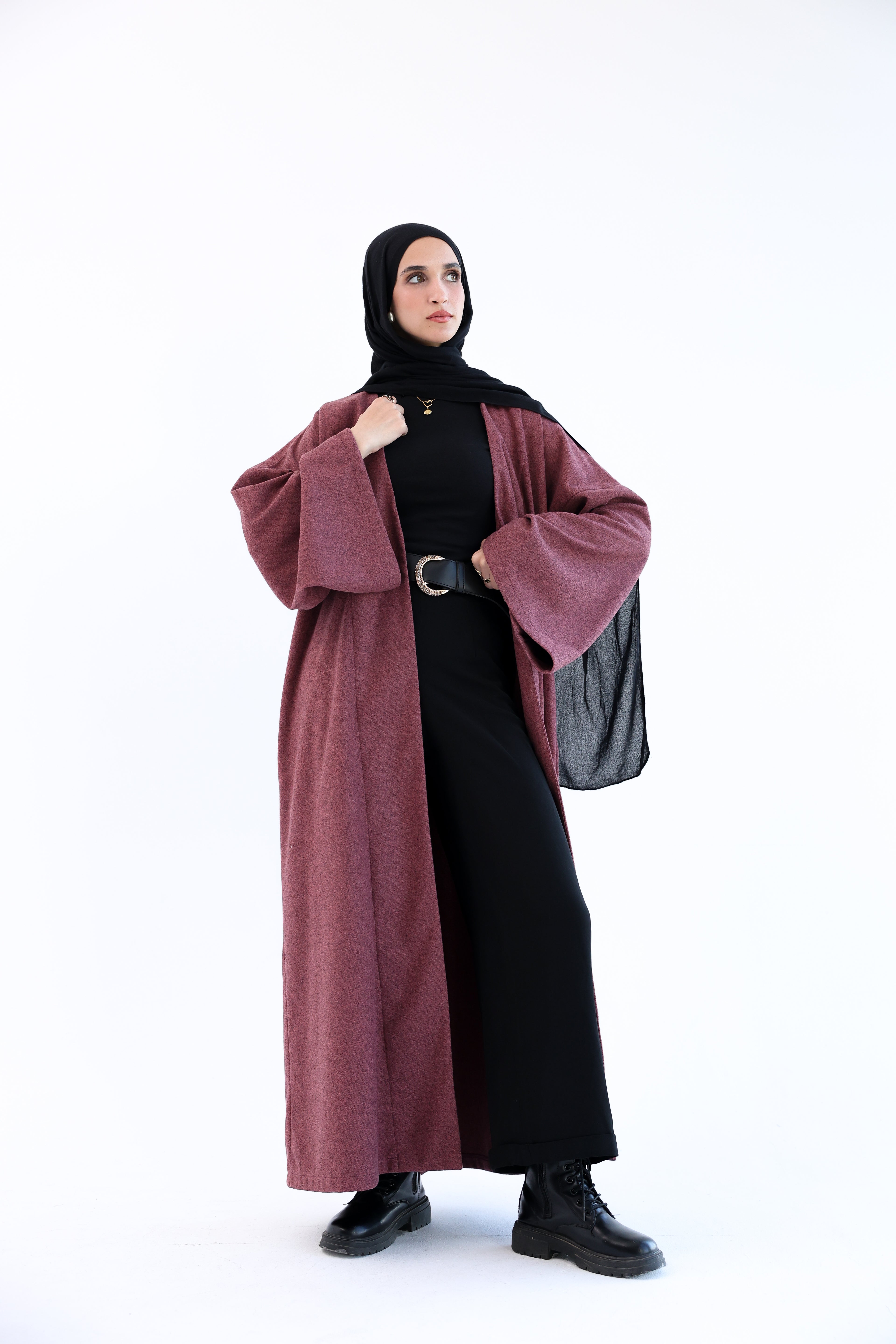 Rose Gold Wool Tweed Cardigan