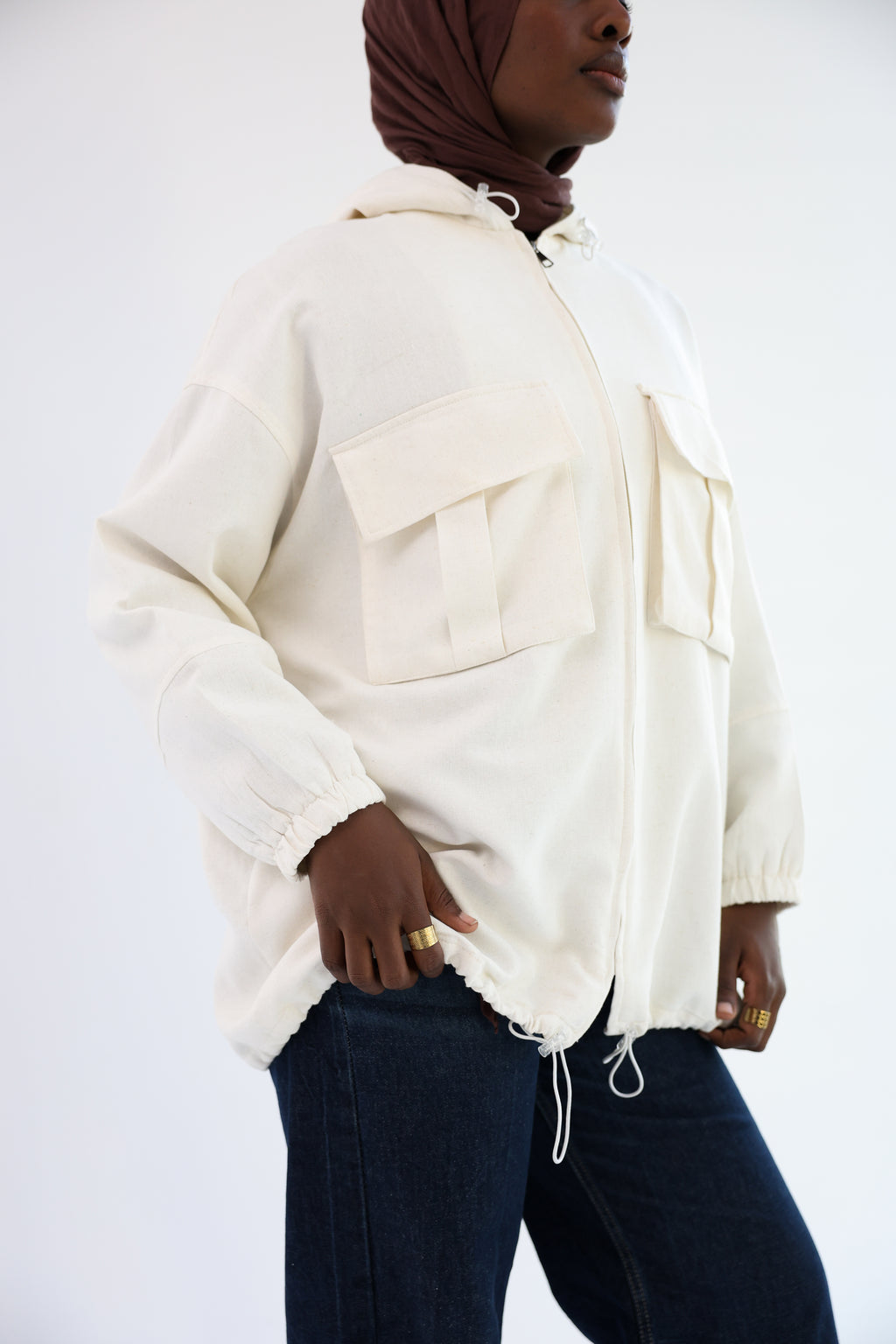 Ivory Natural Linen Jacket