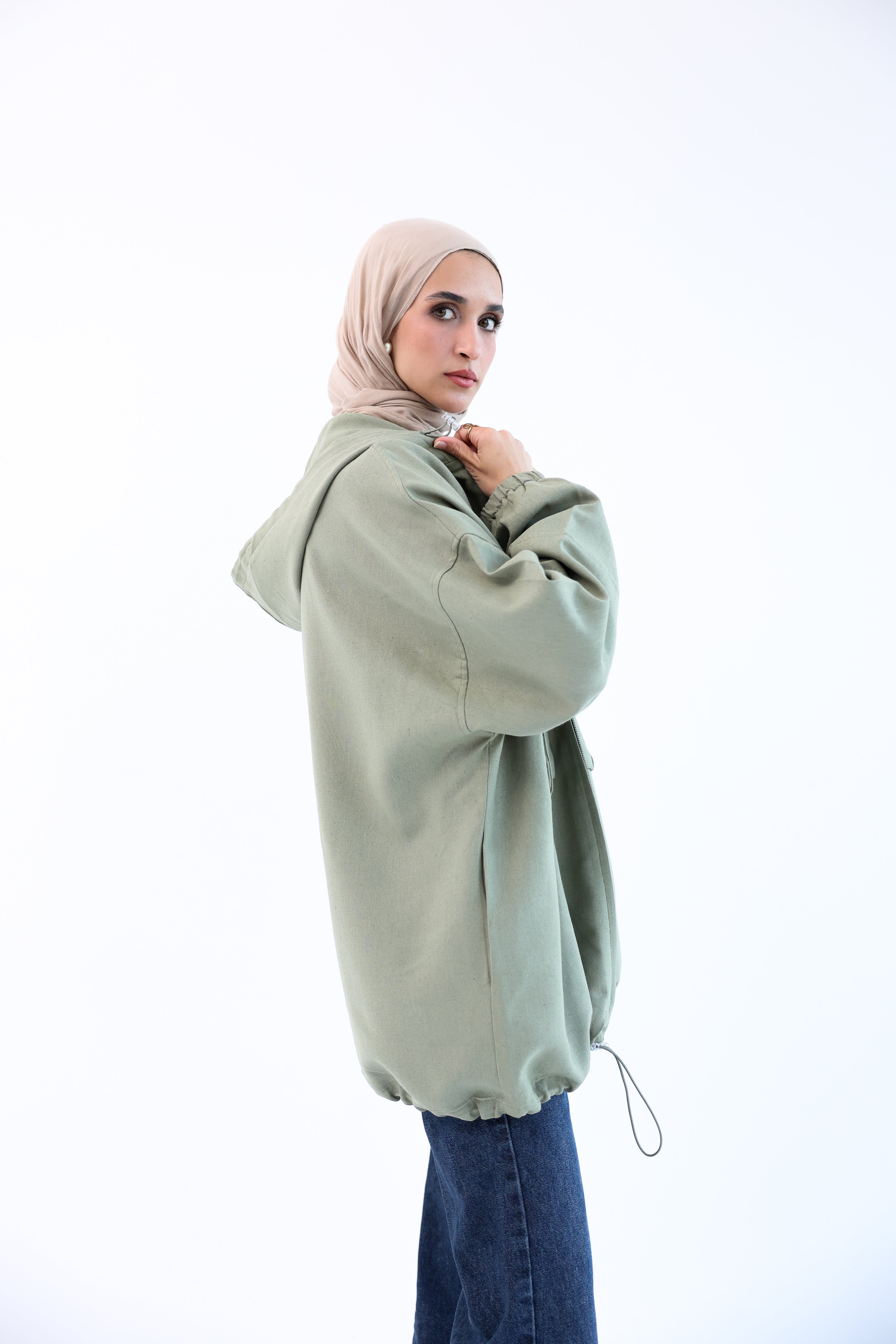 Olive Natural Linen Jacket