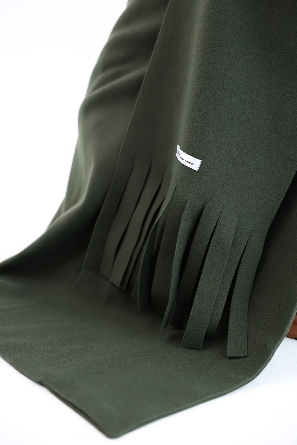 Olive Gogh Long Coat with scarf