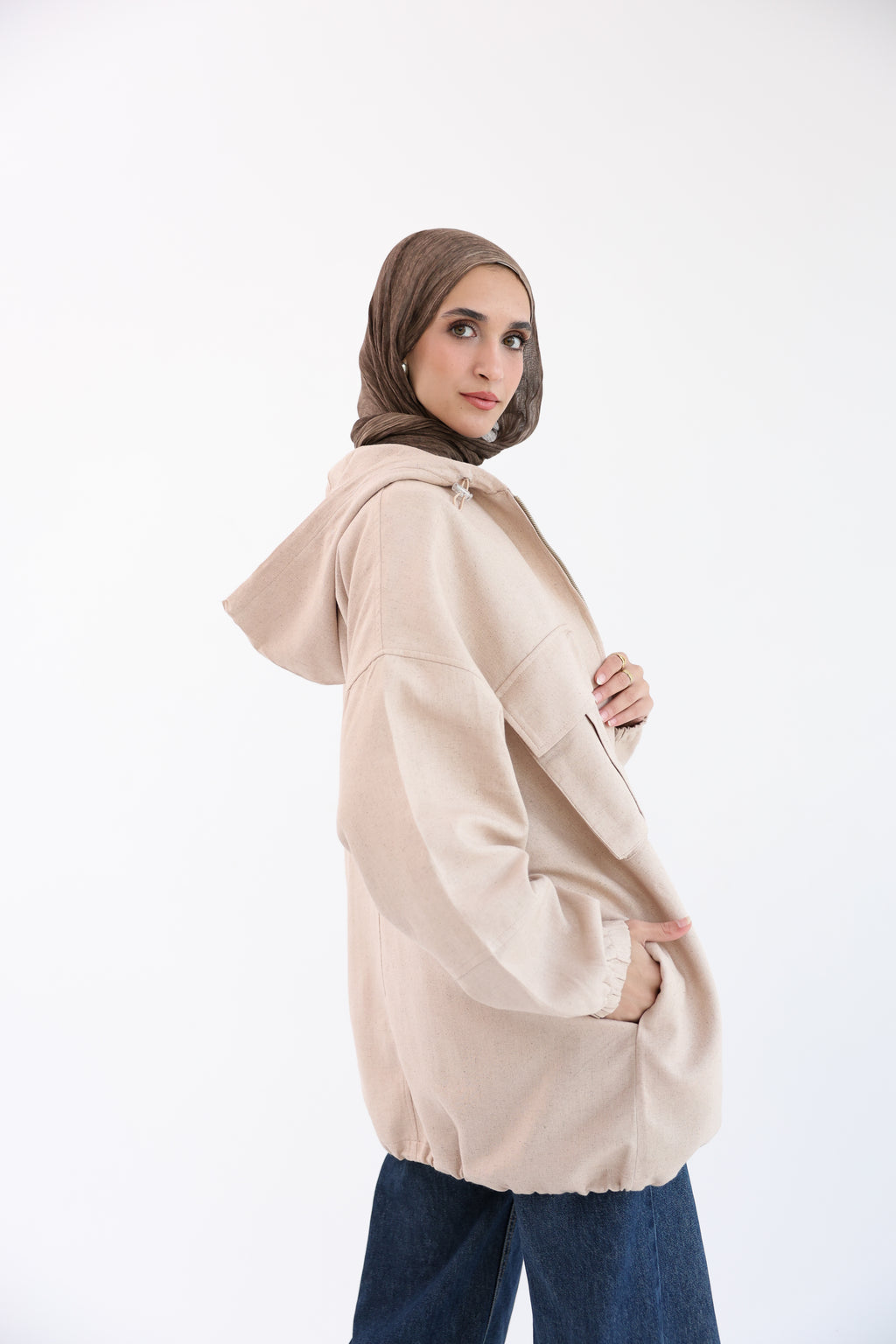 Beige Natural Linen Jacket