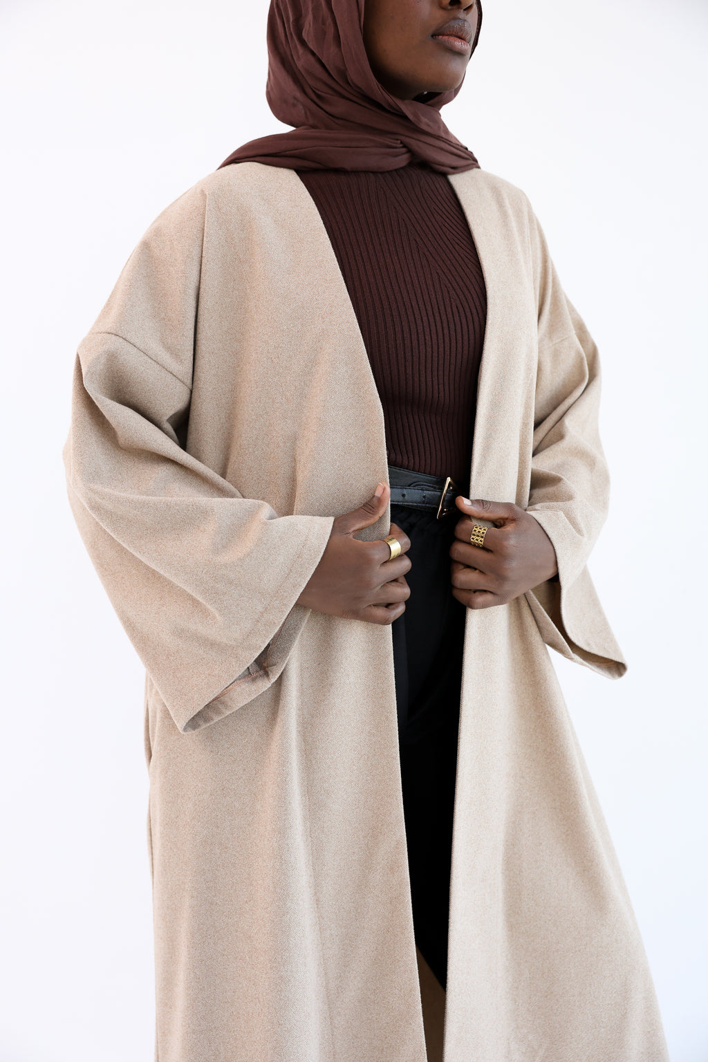 Beige Wool Tweed Cardigan