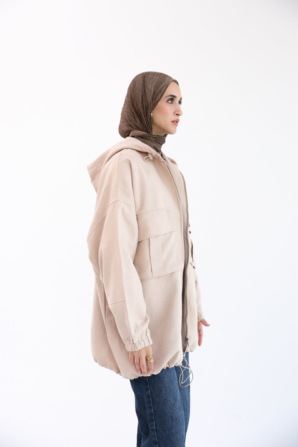 Beige Natural Linen Jacket