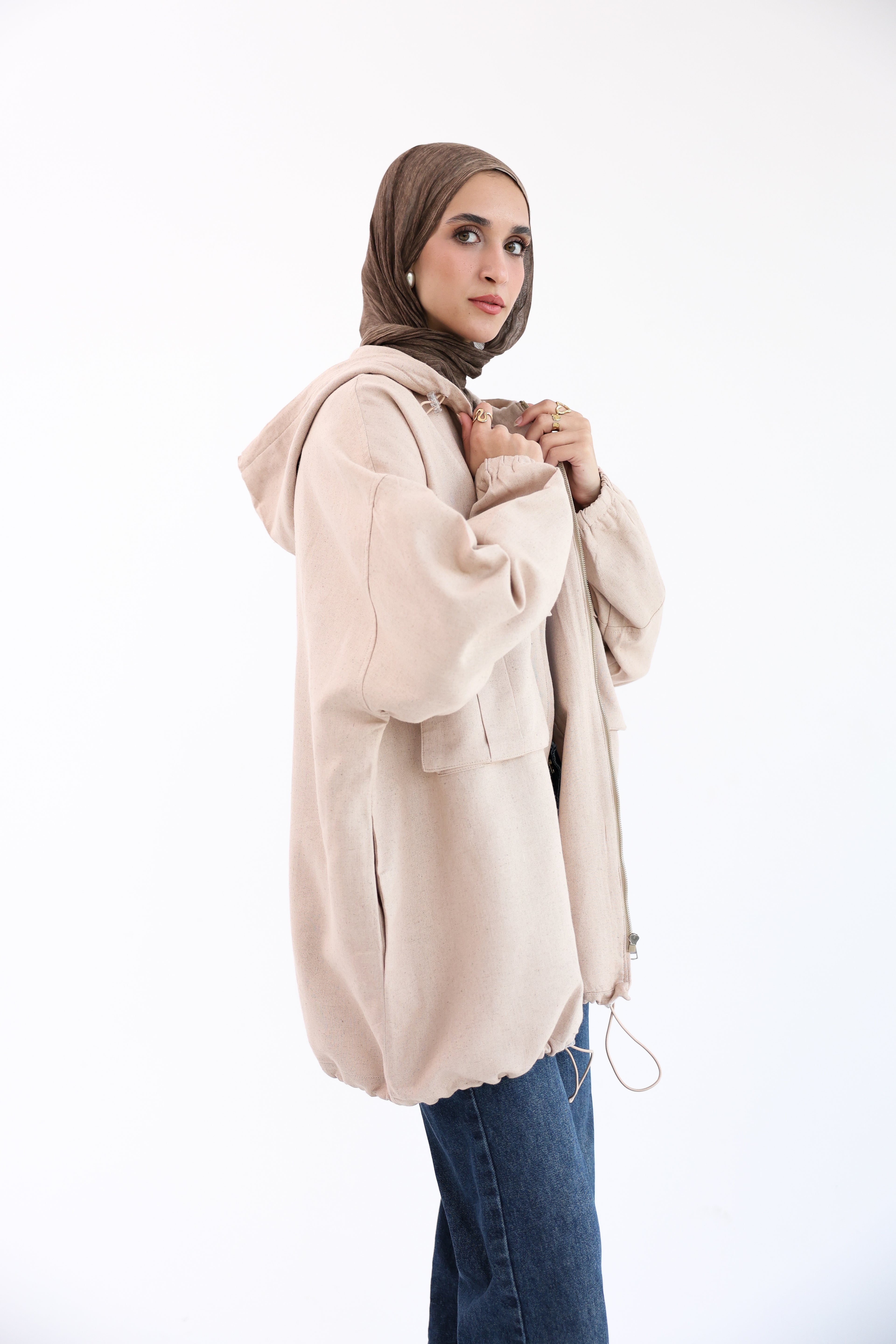 Beige Natural Linen Jacket