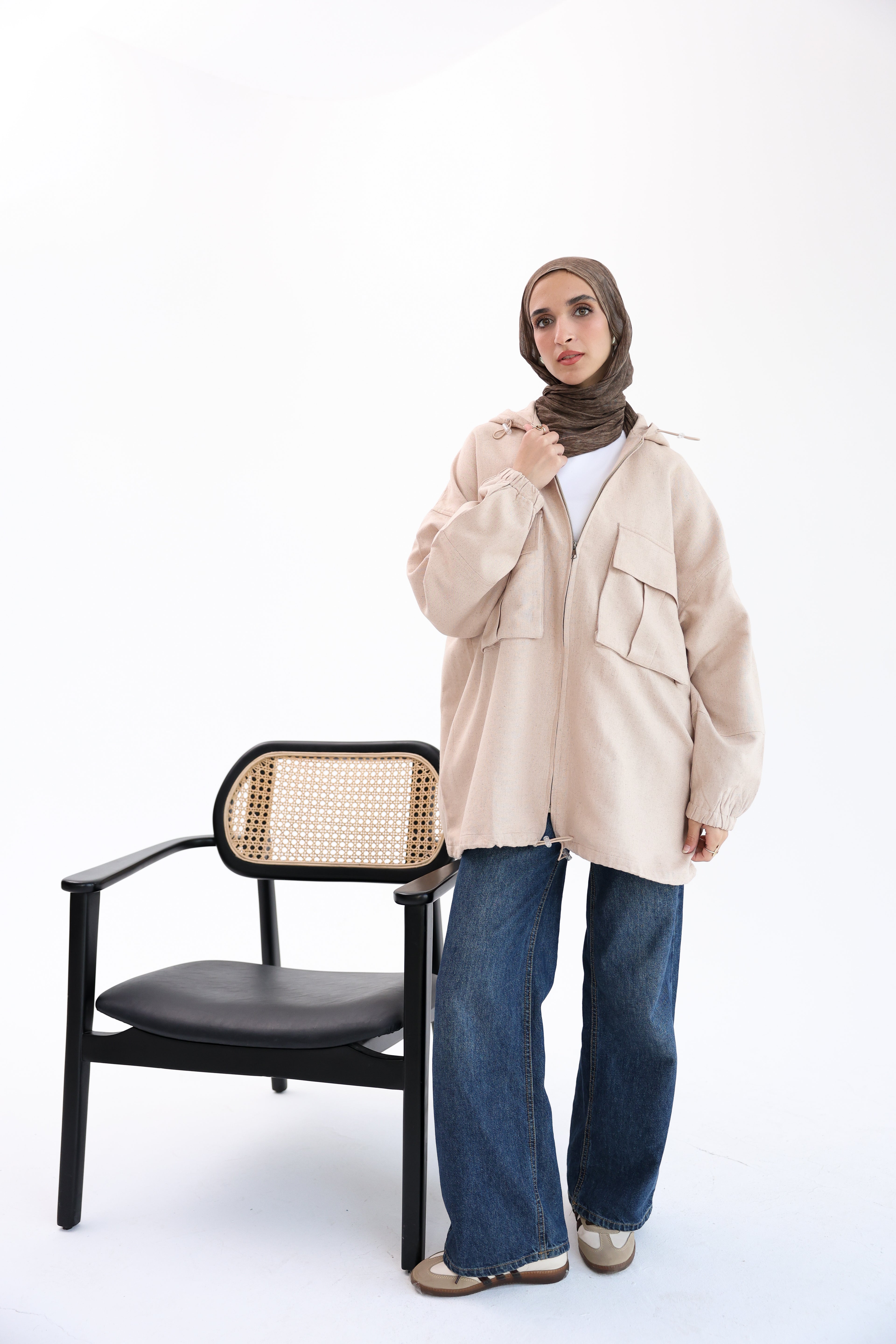 Beige Natural Linen Jacket