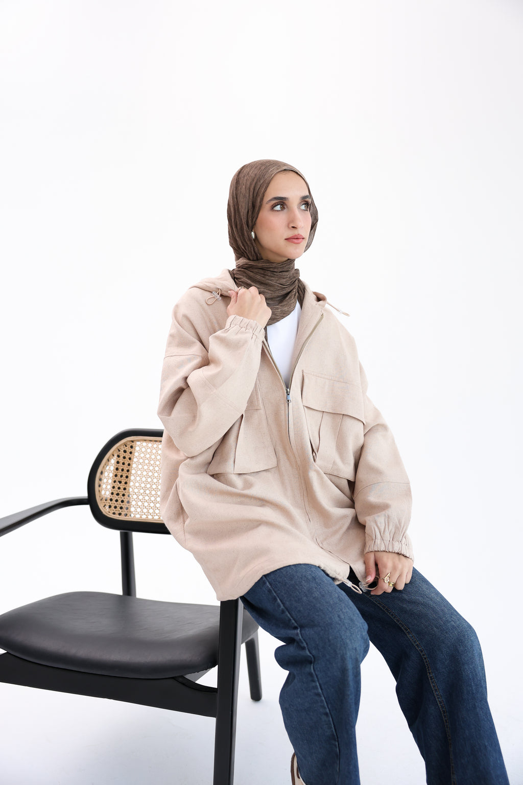 Beige Natural Linen Jacket