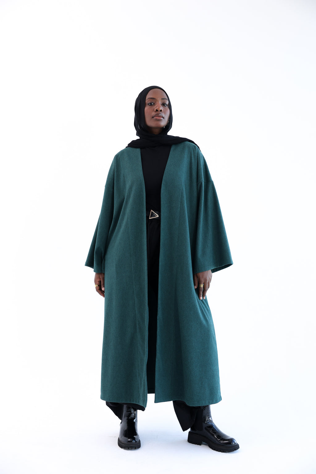 Olive Wool Tweed Cardigan