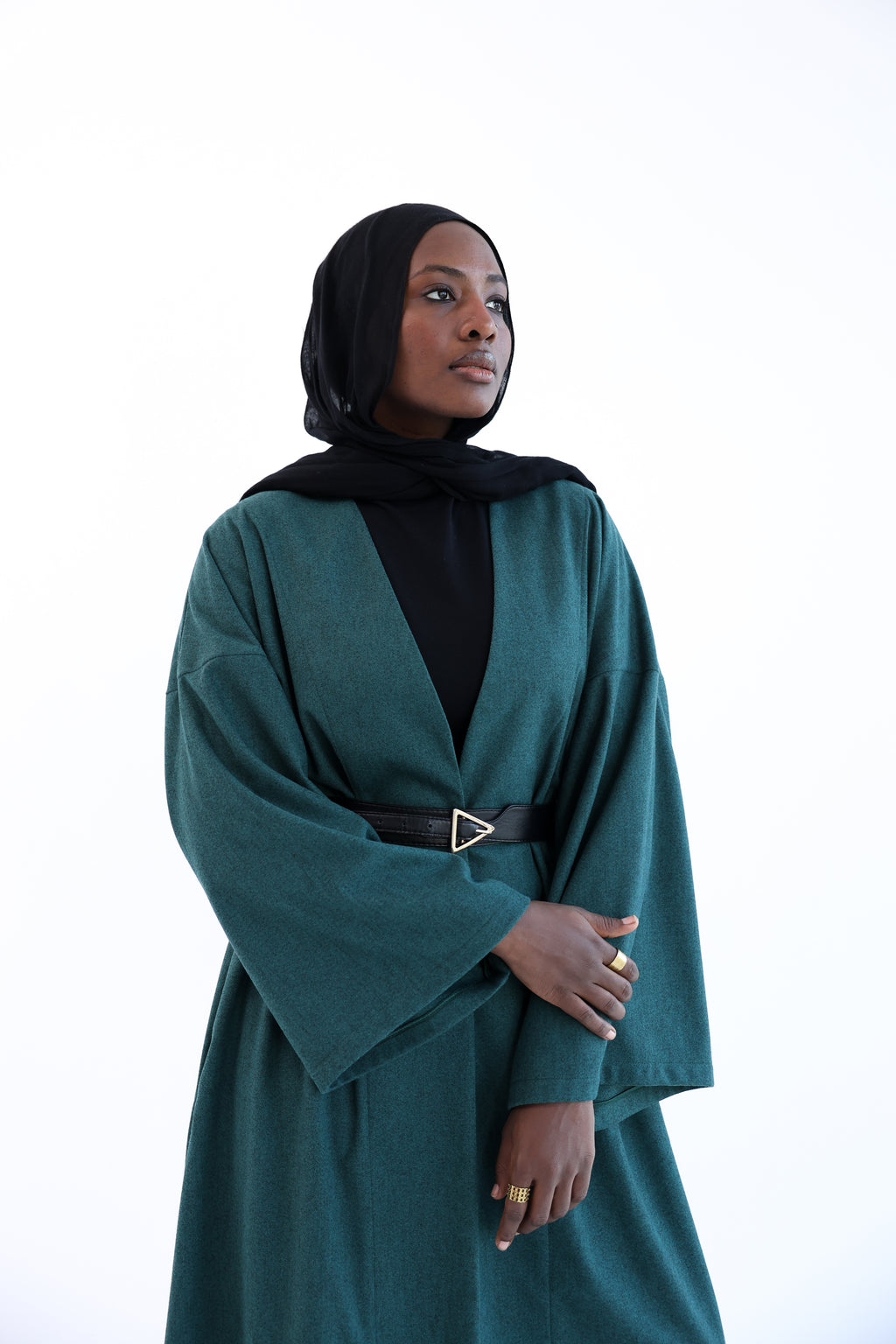 Olive Wool Tweed Cardigan